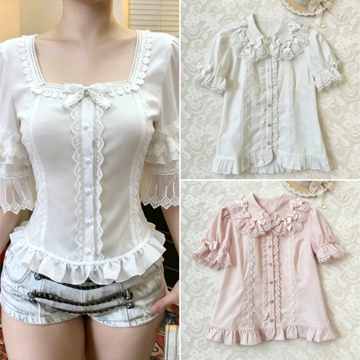 Vintage Fashion Style Female - Vintage Y2K Lolita Style Blouses Women