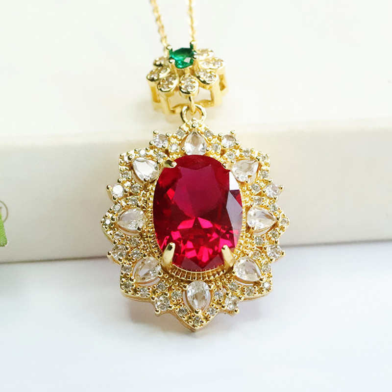 Red Corundum Pendant Cultivati - Vintage Fashion Center avaliação e preço