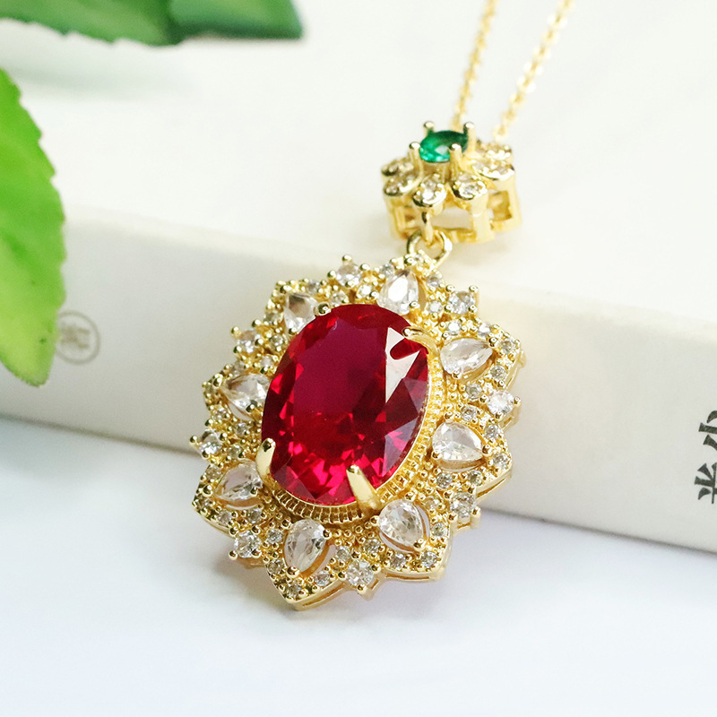 Red Corundum Pendant Cultivati - Vintage Fashion Center avaliação e preço