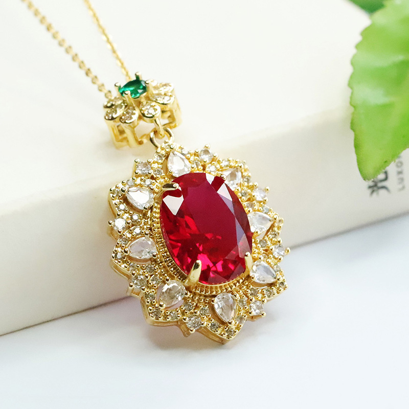 Red Corundum Pendant Cultivati - Vintage Fashion Center avaliação e preço