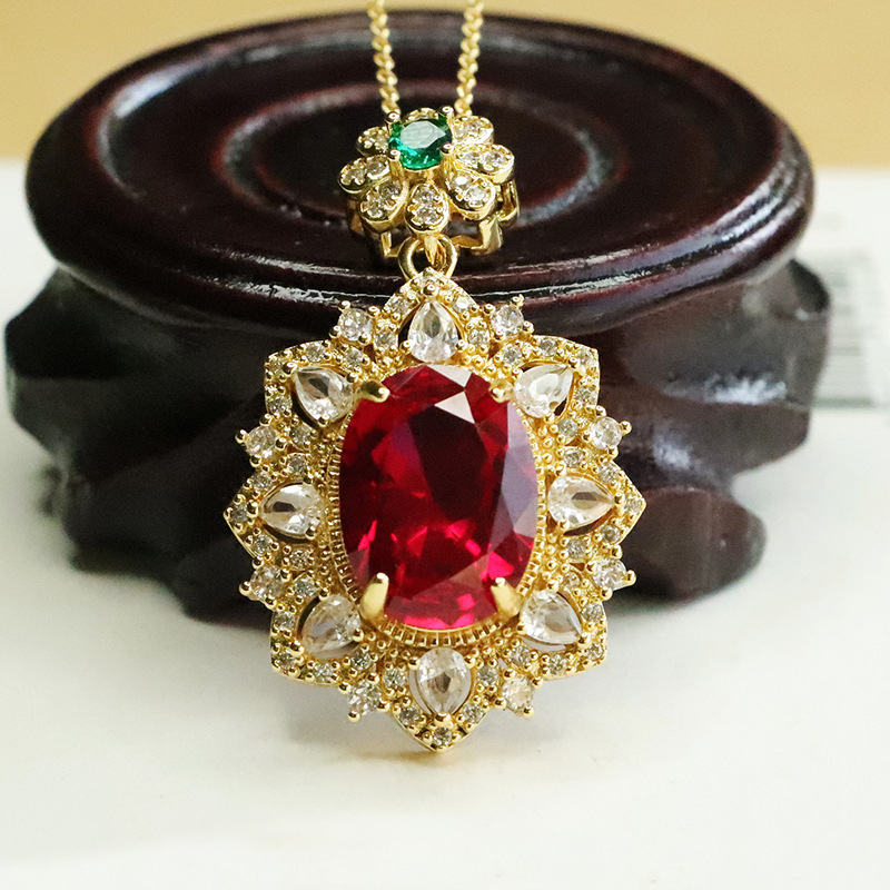 Red Corundum Pendant Cultivati - Vintage Fashion Center avaliação e preço