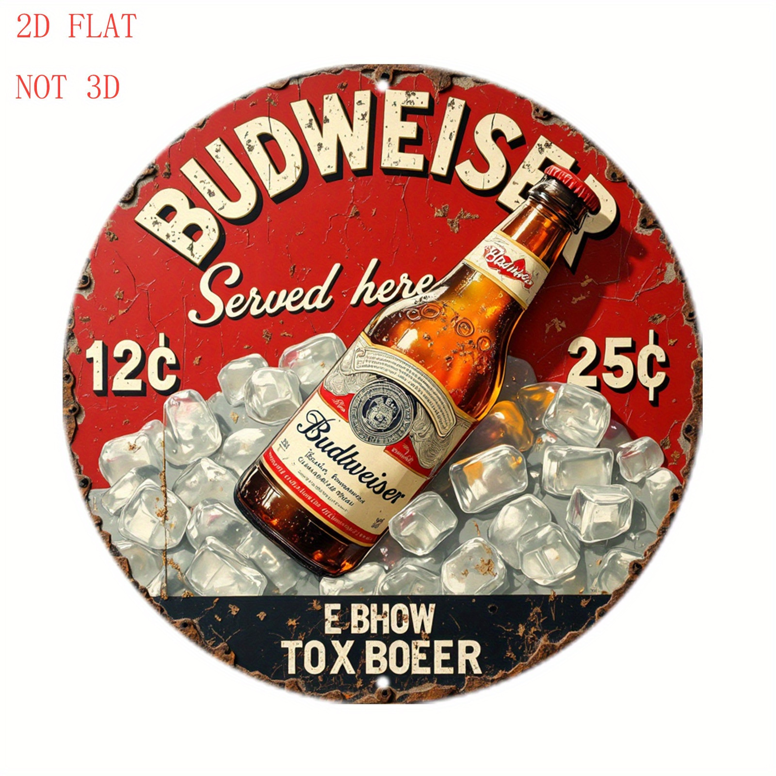 1pc Vintage Beer Logo Metal Wa - Vintage Fashion Plates avaliação e preço