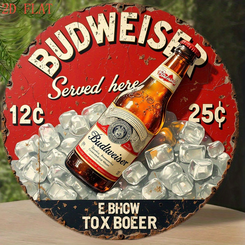 1pc Vintage Beer Logo Metal Wa - Vintage Fashion Plates avaliação e preço