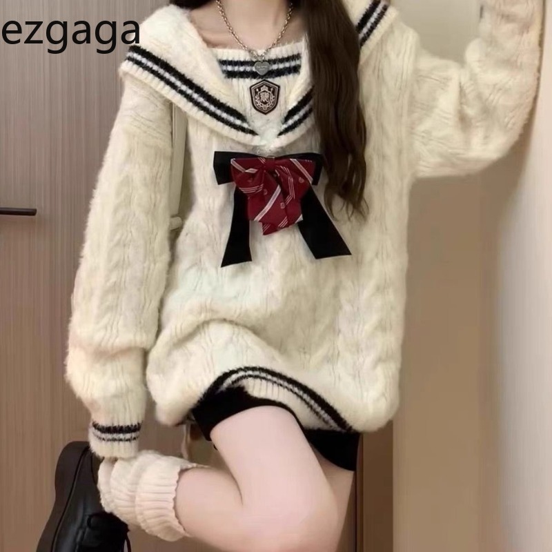 Ezgaga Knitted Sweater Women P - Vintage Fashion Style Female avaliação e preço