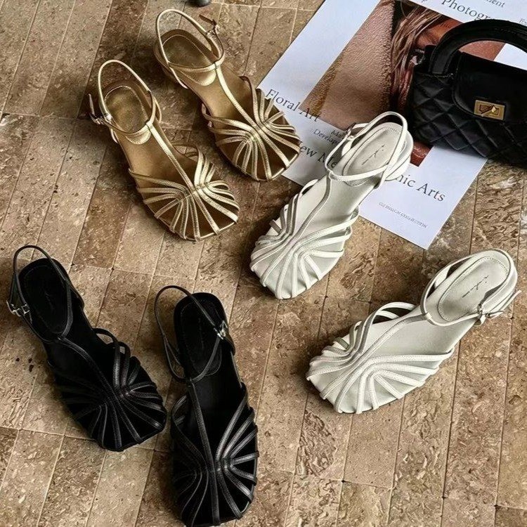 French-style Vintage Woven Toe - Vintage Fashion For Women avaliação e preço
