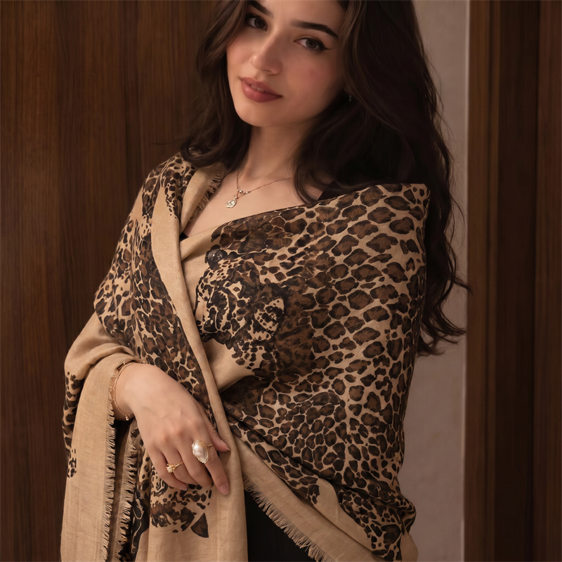 Vintage Leopard Print Hijab an - Vintage Fashion For Women avaliação e preço