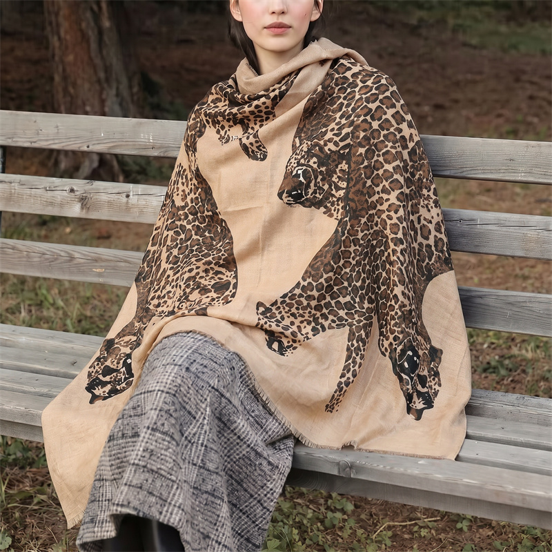 Vintage Leopard Print Hijab an - Vintage Fashion For Women avaliação e preço