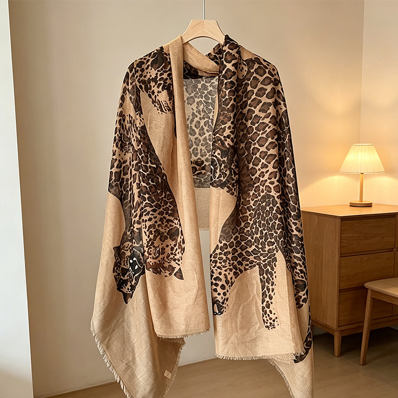 Vintage Leopard Print Hijab an - Vintage Fashion For Women avaliação e preço