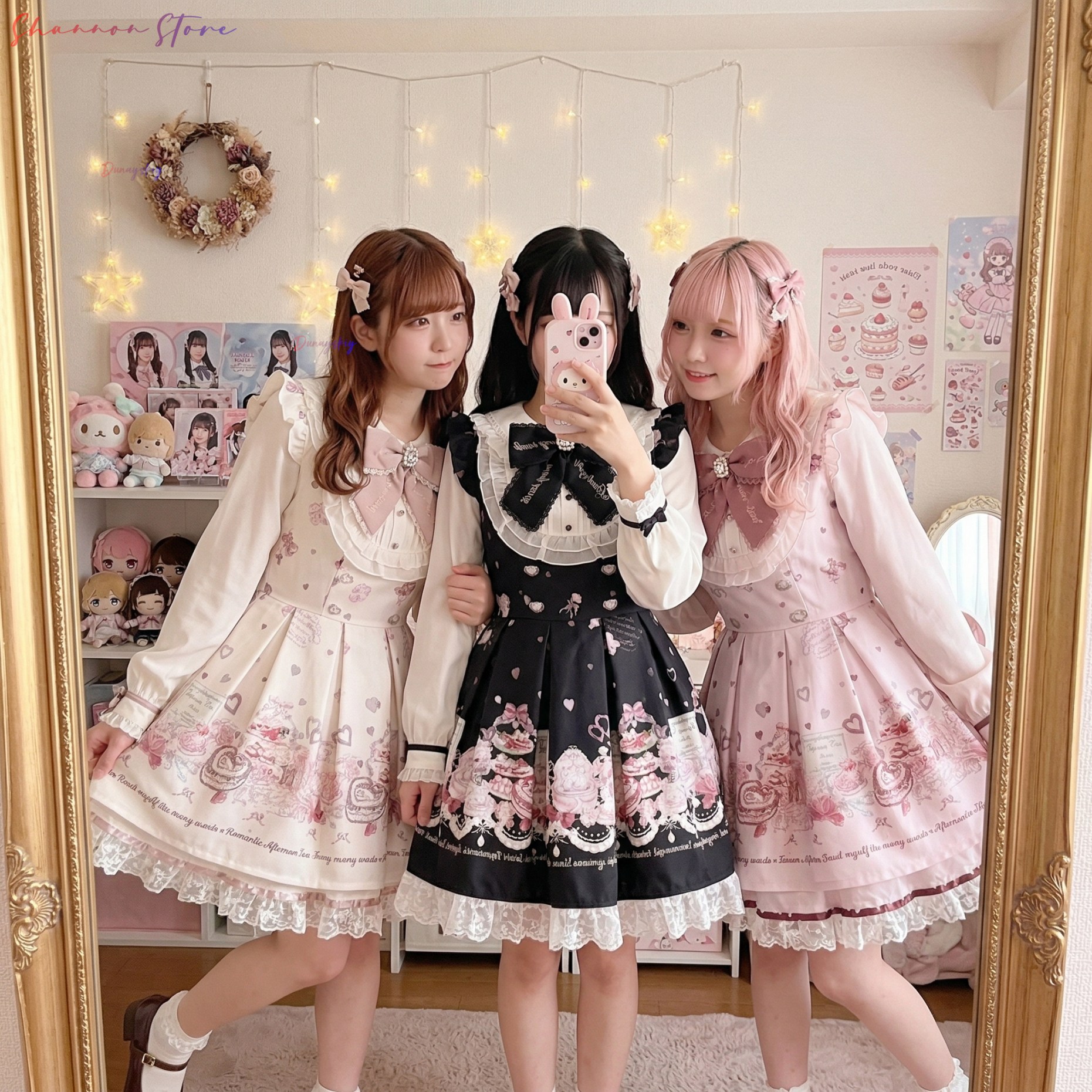 Japanese Lolita Dress Women Bo - Vintage Y2K avaliação e preço