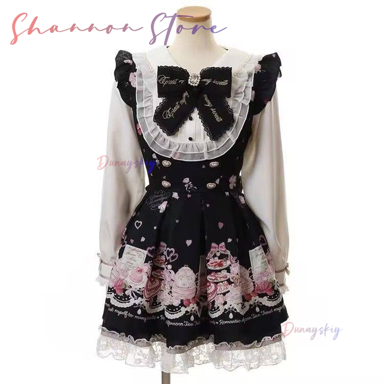 Japanese Lolita Dress Women Bo - Vintage Y2K avaliação e preço