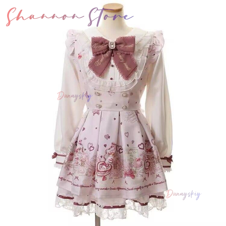 Japanese Lolita Dress Women Bo - Vintage Y2K avaliação e preço