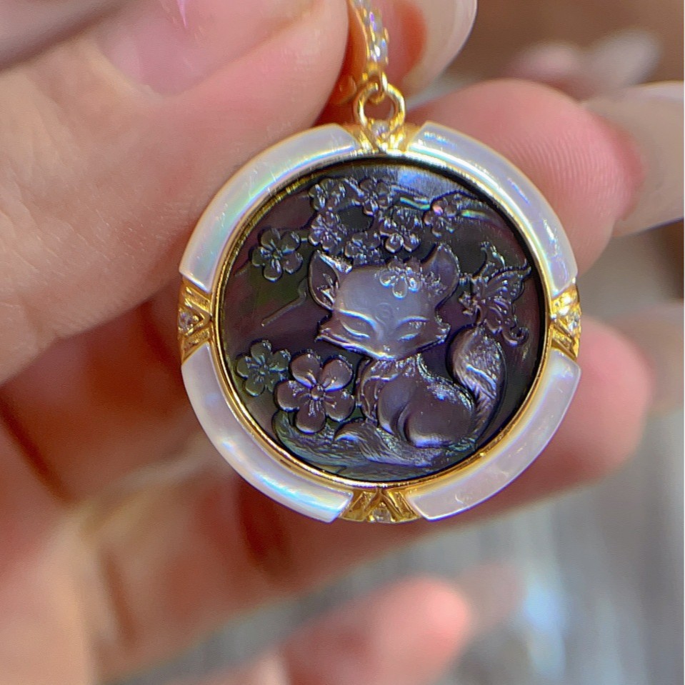 925 Sterling Silver Shell Came - Vintage Fashion Center avaliação e preço