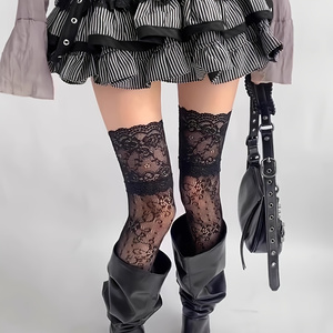 1 Pair Women's Over-Knee Socks - Vintage Fashion For Women avaliação e preço