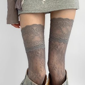 1 Pair Women's Over-Knee Socks - Vintage Fashion For Women avaliação e preço