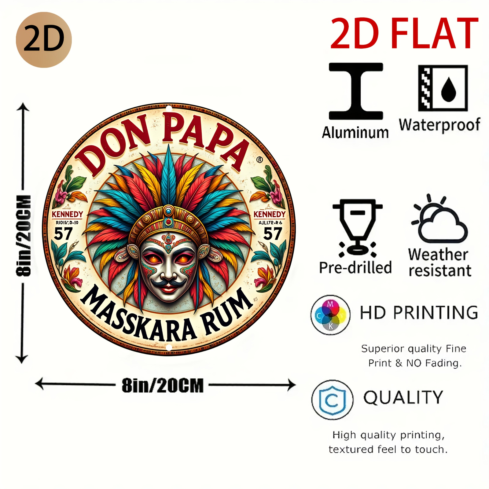 Vintage Don Papa Masskara Rum  - Vintage Fashion Plates avaliação e preço