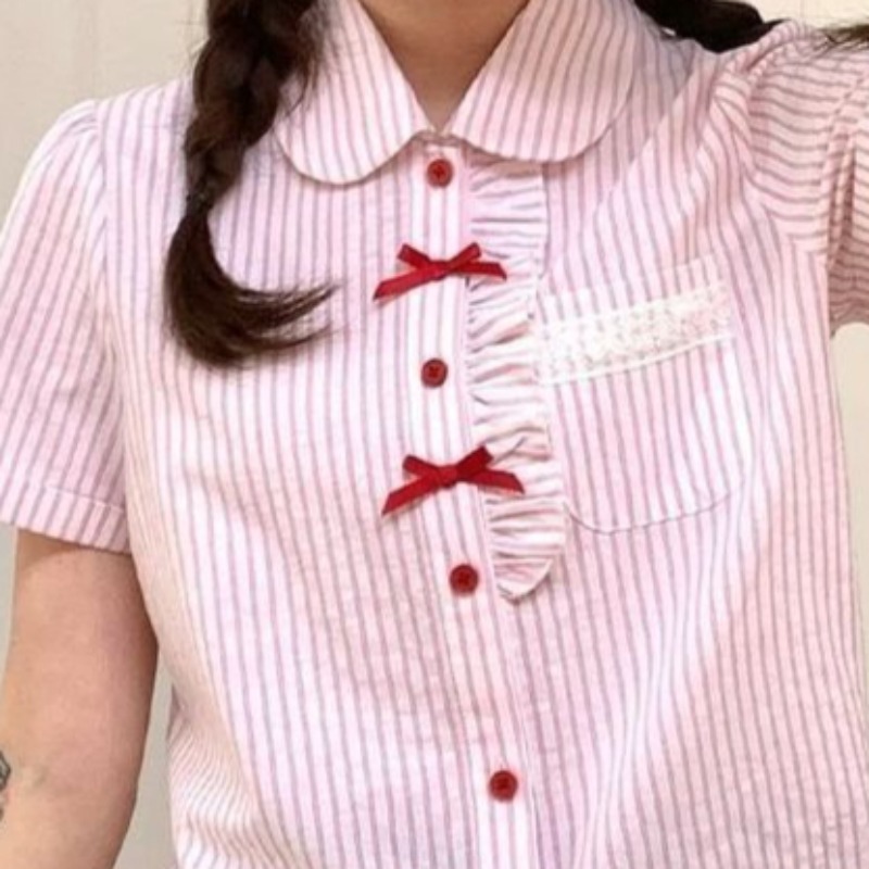 Ezgaga Shirts Women Striped Pe - Vintage Fashion Style Female avaliação e preço