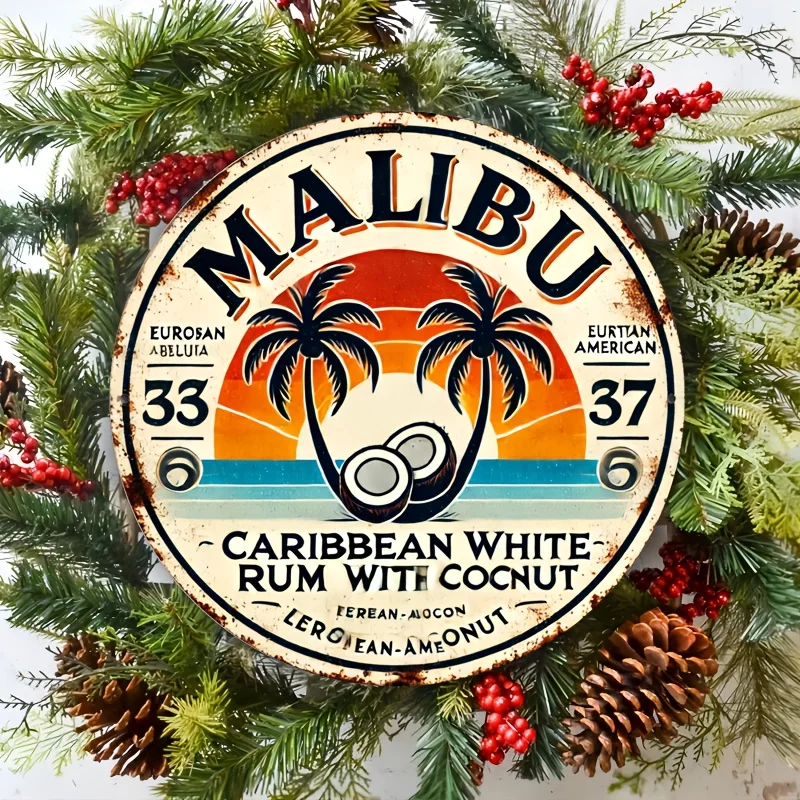Vintage Malibu Rum Coconut Alu - Vintage Fashion Plates avaliação e preço