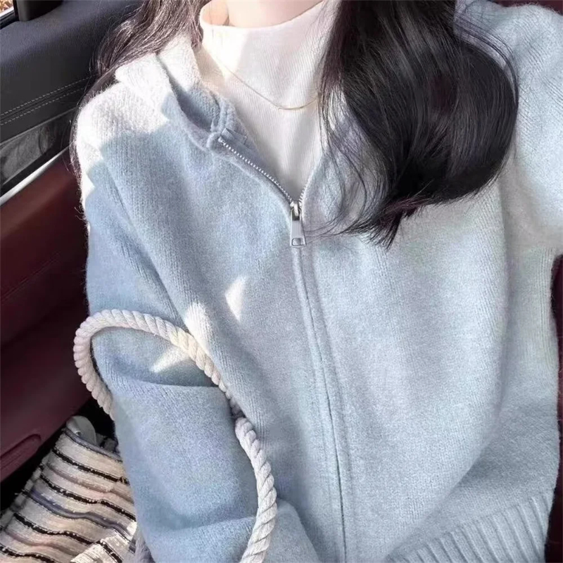 Fashion Korean Style Solid Zip - Vintage Fashion Style Female avaliação e preço