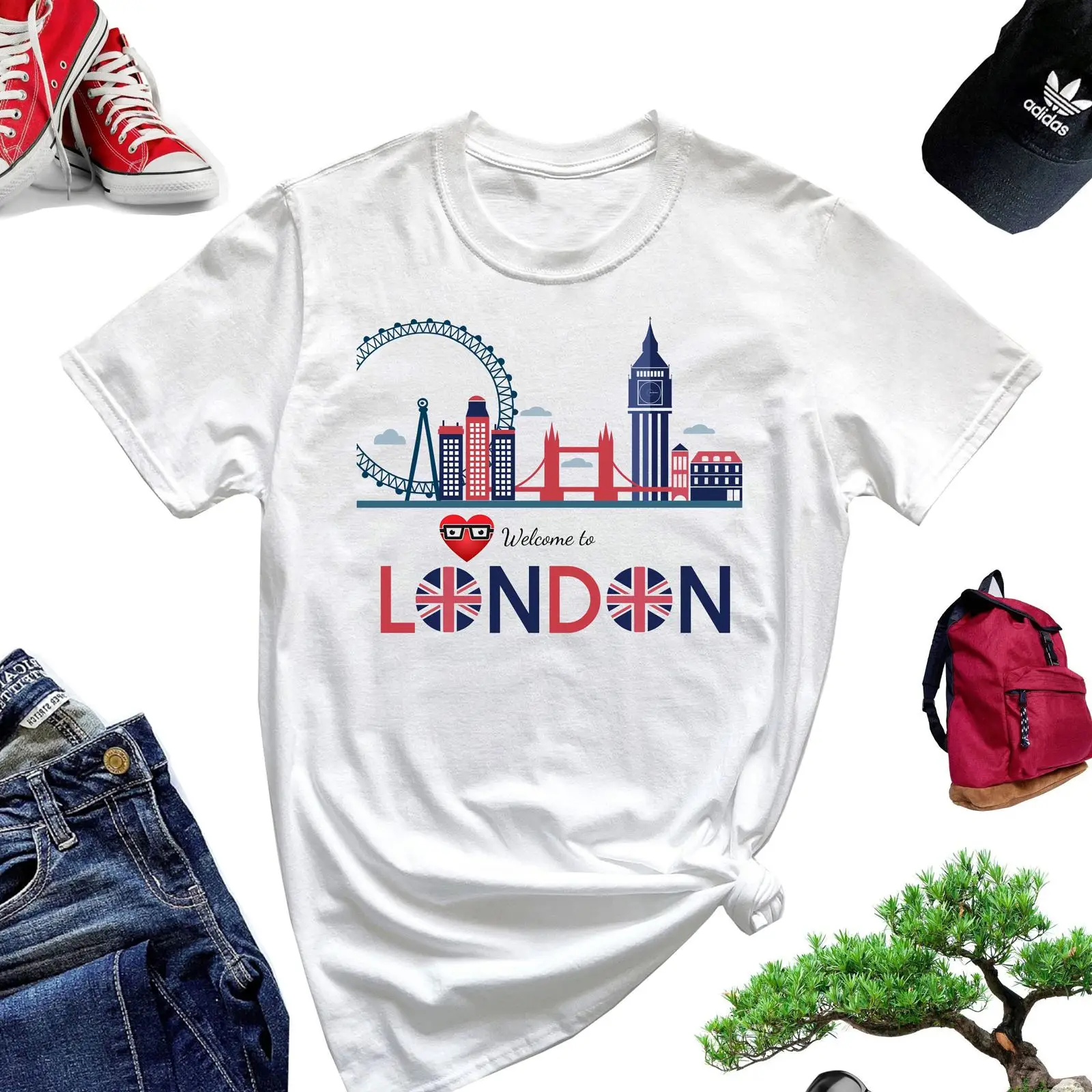 Welcome to London T Shirt Engl - Vintage Fashion London avaliação e preço