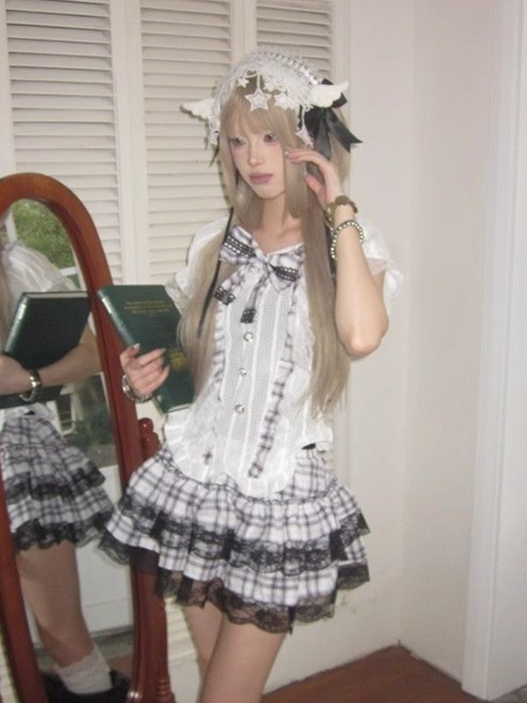 Japanese Sweet Preppy Style 2  - Vintage Fashion Style Female avaliação e preço