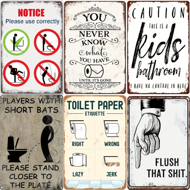 Funny Word Bathroom Decor Wari - Vintage Fashion Plates avaliação e preço