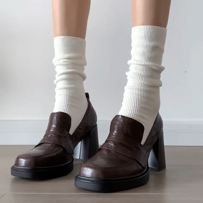 College Style Women Loafer Sho - Vintage Fashion Style Female avaliação e preço