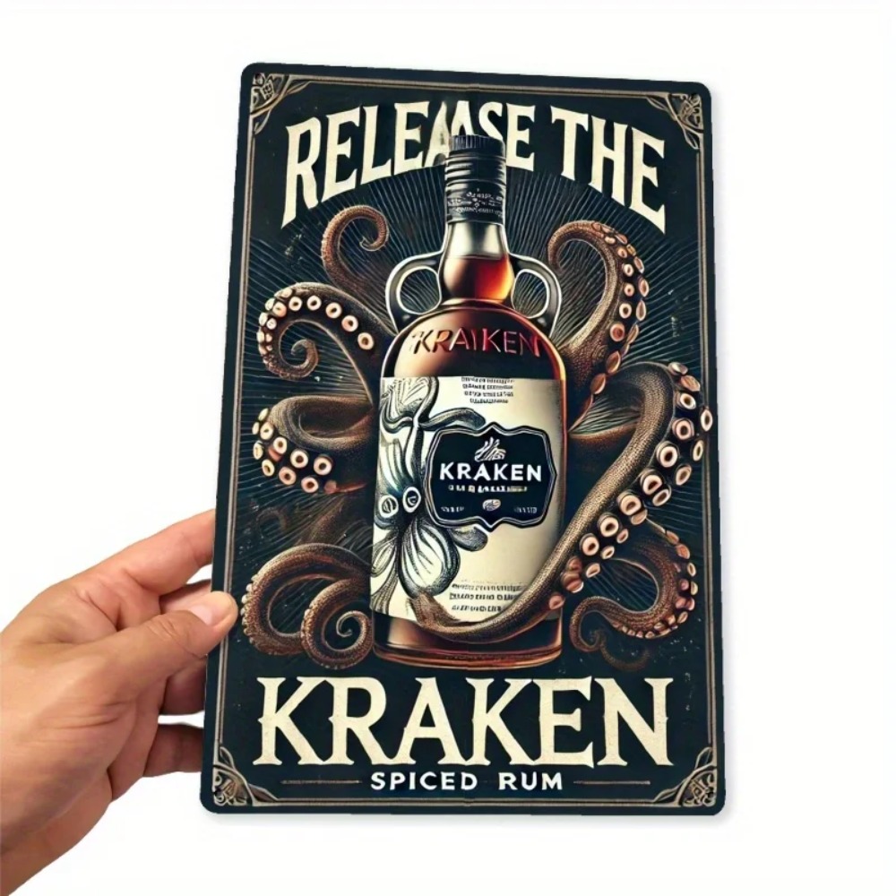Vintage Kraken Spiced Rum Meta - Vintage Fashion Plates avaliação e preço