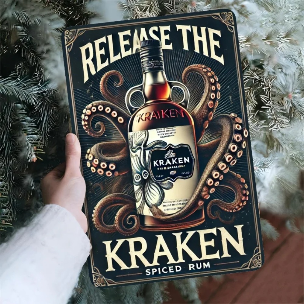 Vintage Kraken Spiced Rum Meta - Vintage Fashion Plates avaliação e preço