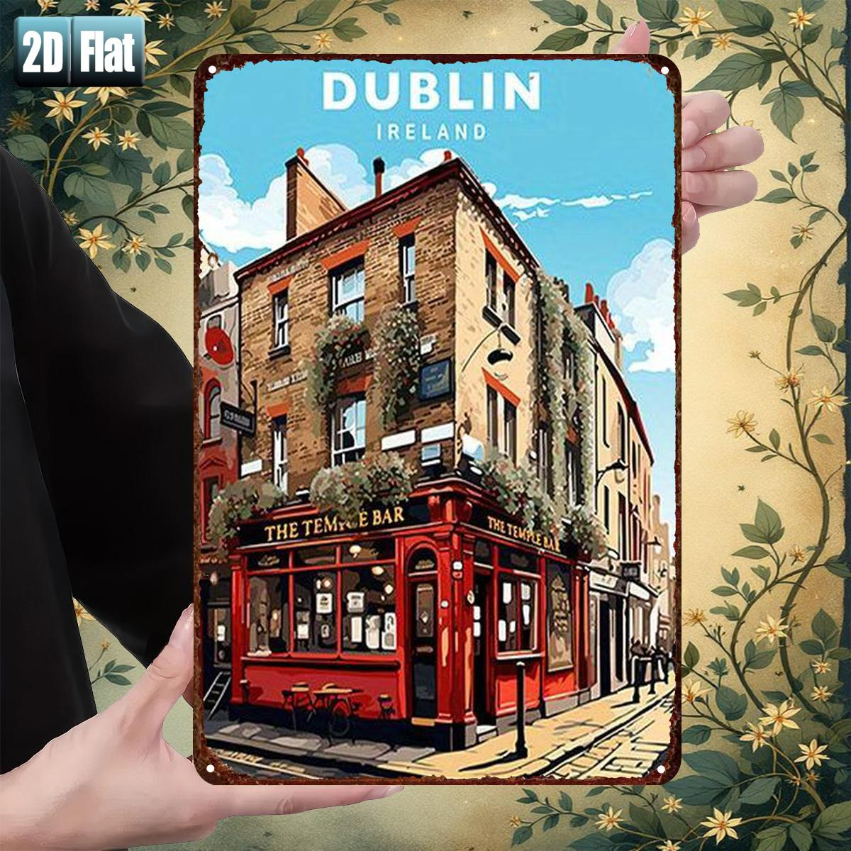 Dublin Ireland Temple Bar Meta - Vintage Fashion Plates avaliação e preço