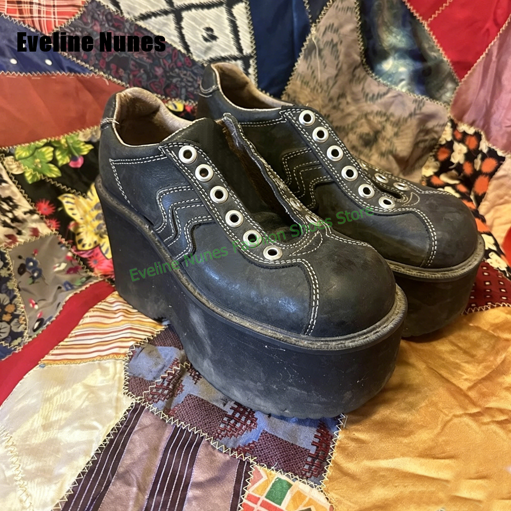 Y2K Platform Wedge Fashion Pum - Vintage Y2K avaliação e preço
