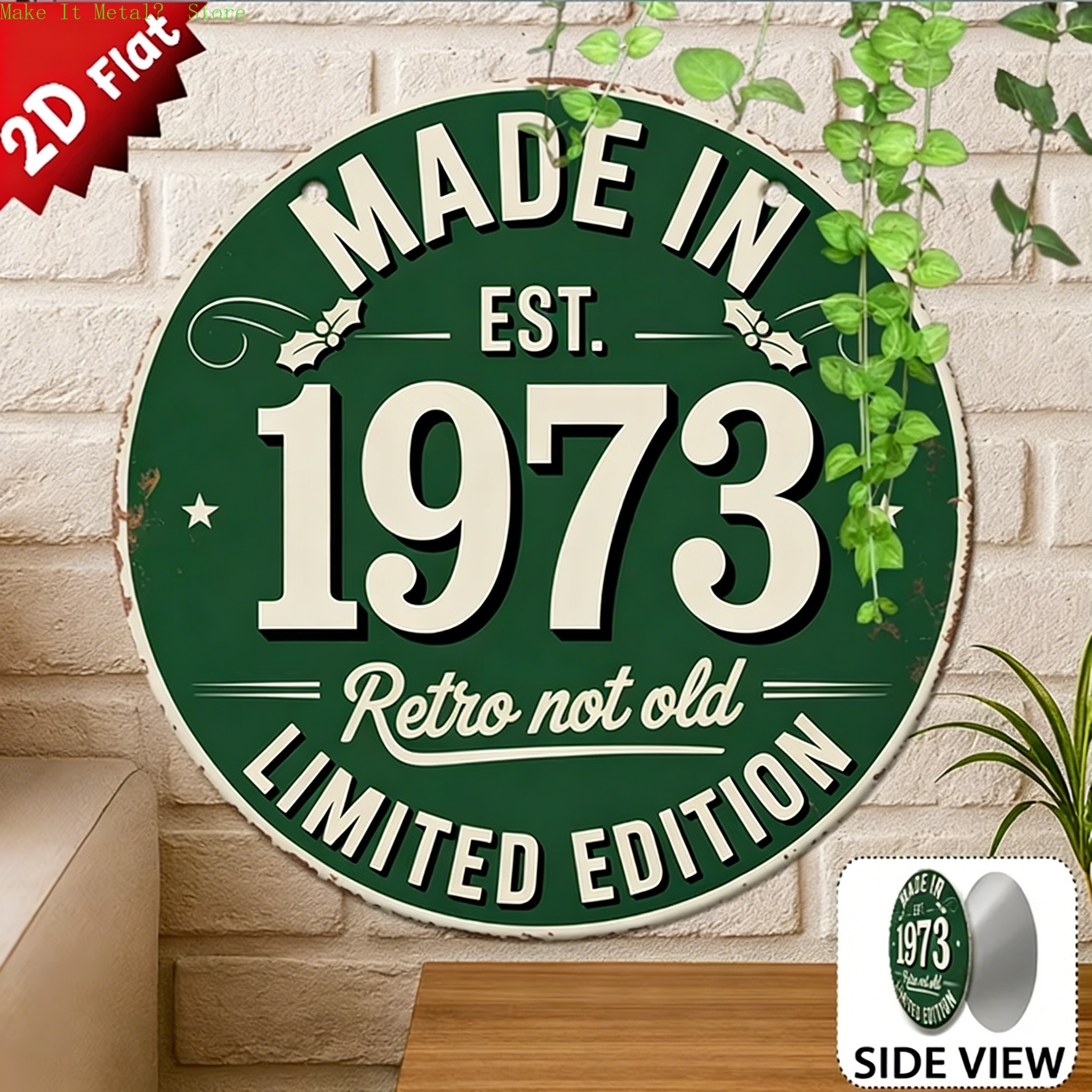 Made in 1976 Retro Not Old 2D  - Vintage Fashion Plates avaliação e preço