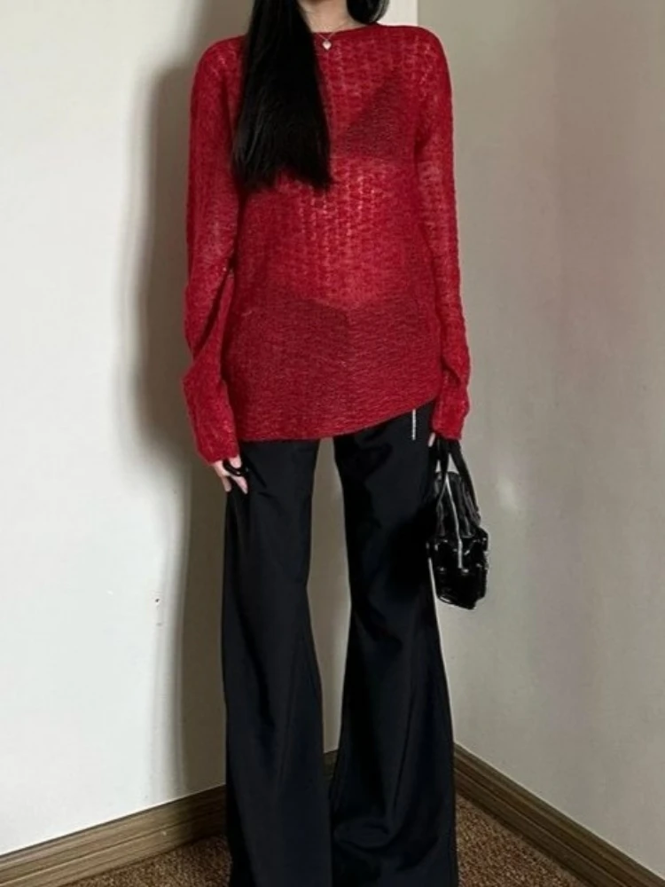 Y2K See-Through Knitted Women' - Vintage Y2K avaliação e preço