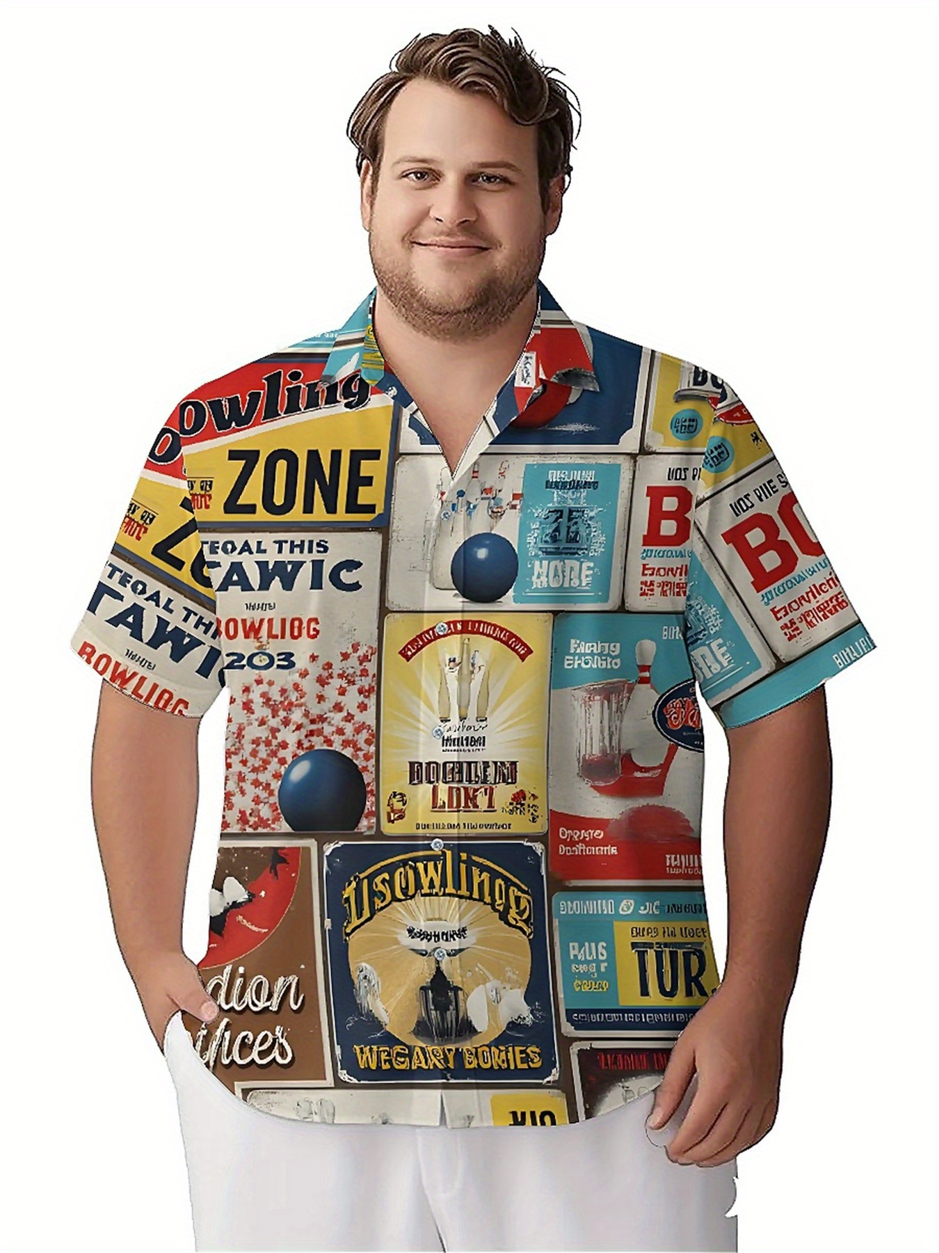 Men's Plus Size Hawaiian Shirt - Vintage Y2K avaliação e preço