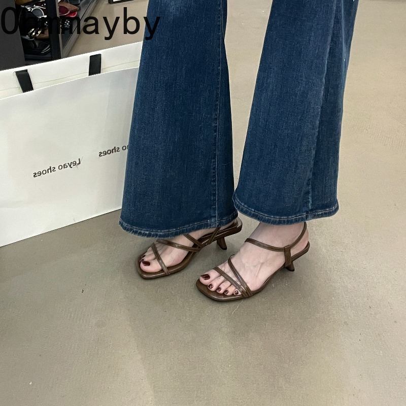 Vintage Summer Open Toe High H - Vintage Fashion For Women avaliação e preço
