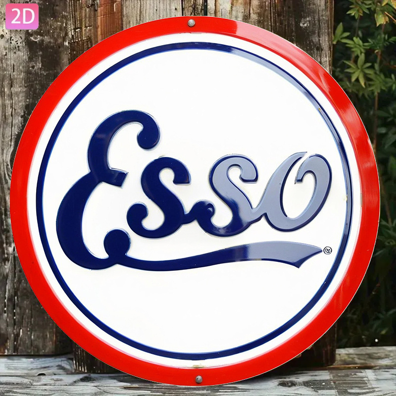 2D Flat, Vintage Esso Pump Sig - Vintage Fashion Plates avaliação e preço