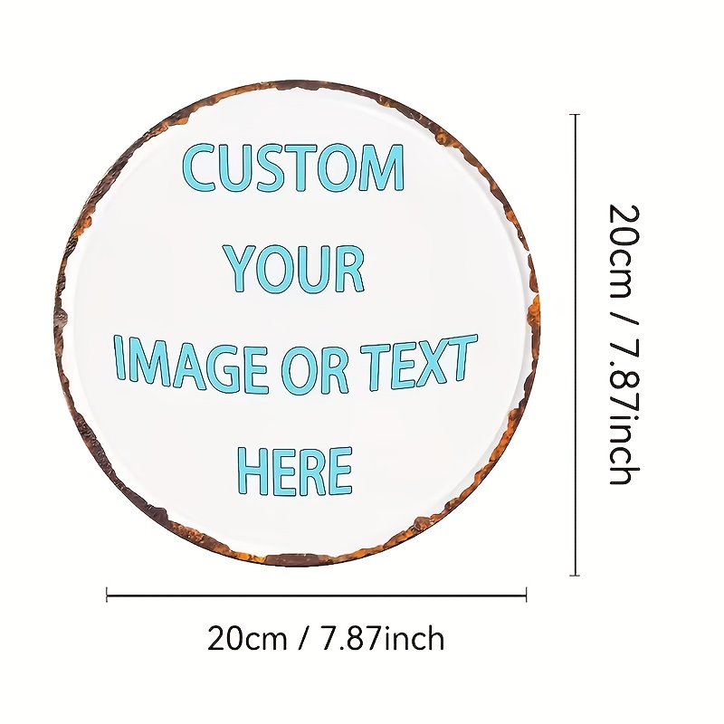 Custom Round Metal Tin Sign, P - Vintage Fashion Plates avaliação e preço